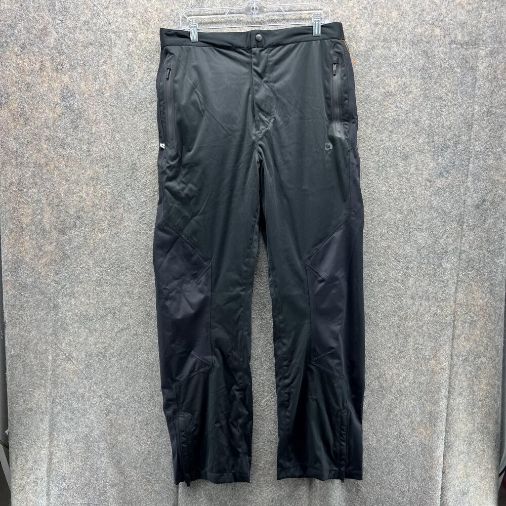 Ogio Pants Men Large Adult Black Polyester Casual Spandex Rain Straight Snap